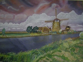 Windmill paintings